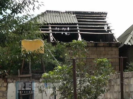 Salyanda 3 otaqlı fərdi yaşayış evi yanıb - FOTO