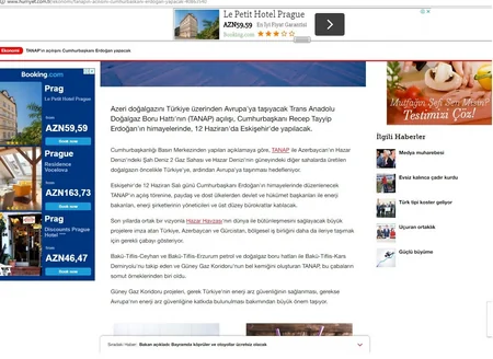 Türk mətbuatı TANAP-a böyük maraq göstərir