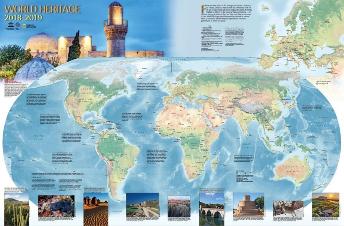 World Heritage Map published with the support of Azerbaijan