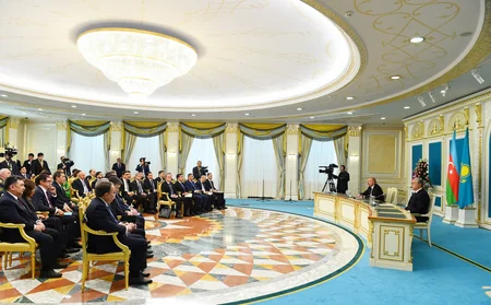 Presidents of Azerbaijan and Kazakhstan make press statements (UPDATED)