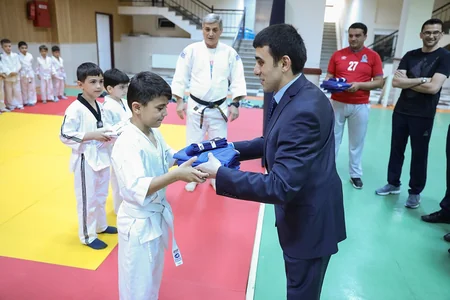Kaspi Liseyində cüdo zalının açılışı olub