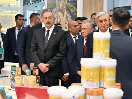 President Ilham Aliyev views EXPO Central Asia 2023 exhibition in Dushanbe