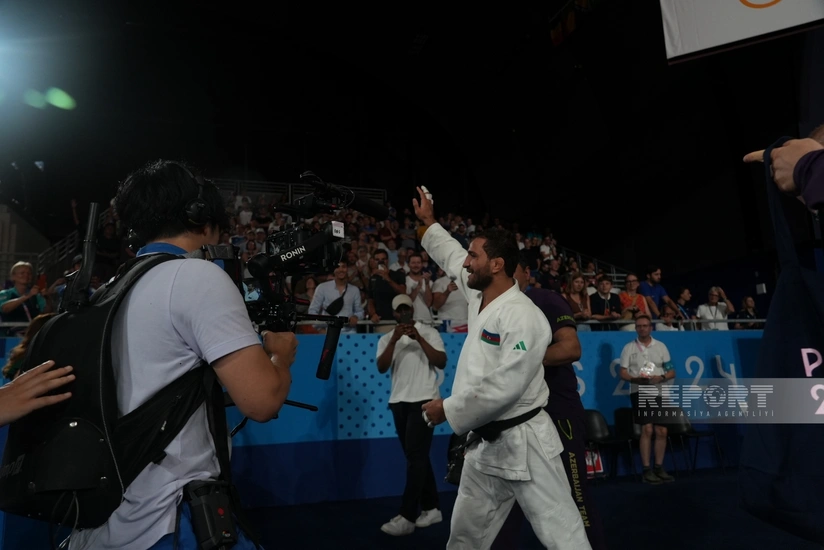 Paris-2024: Azərbaycan cüdoçusu mükafatlandırılıb, Dövlət Himni səsləndirilib