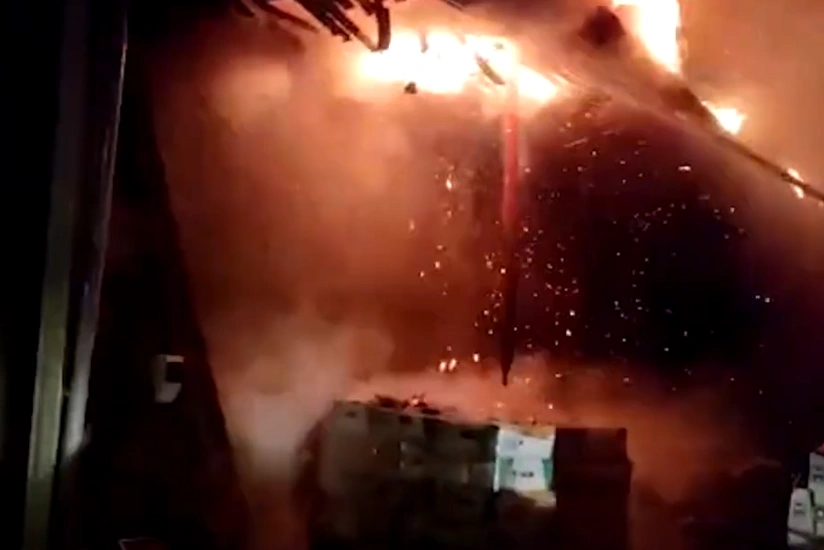 Bakı-Sumqayıt şosesində yanğın olub