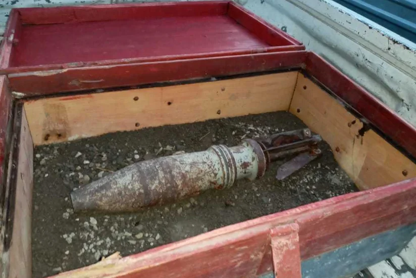 Bərdədə top mərmisi aşkarlandı