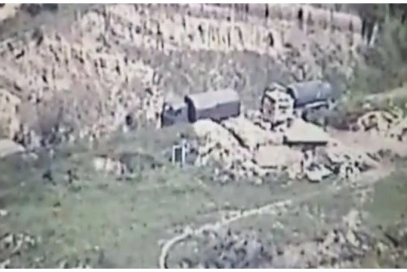 Rusiya sülhməramlıları ermənilərin hərbi daşımalarını müşayiət edir - VİDEO