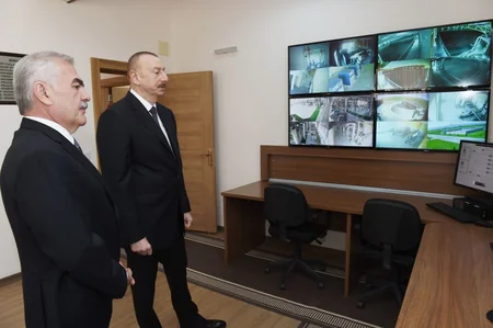 President Ilham Aliyev attended opening of water purification facility complex in Nakhchivan