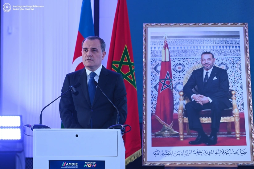 Jeyhun Bayramov speaks at 1st Azerbaijani-Moroccan Business Forum