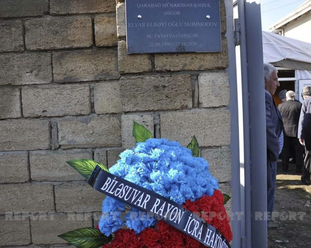 Biləsuvarda Vətən müharibəsi şəhidinin il dönümü qeyd olunub