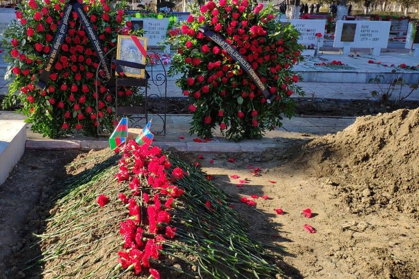 Füzulidə şəhid olan əsgər 26 ildən sonra Yevlaxda dəfn edilib - FOTO