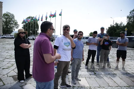 International travelers visit Shusha