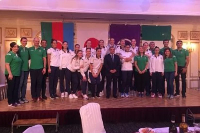 Yaponiyada Azərbaycanın voleybol millisi üçün ziyafət verilib
