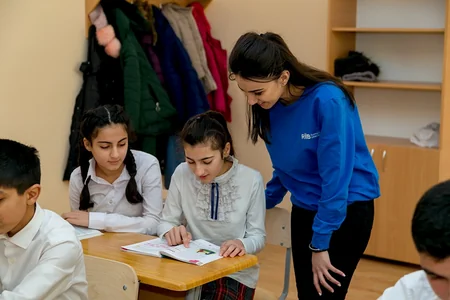 Salyanda Heydər Əliyev Fondunun təşəbbüsü ilə yeni məktəb binası inşa olunub