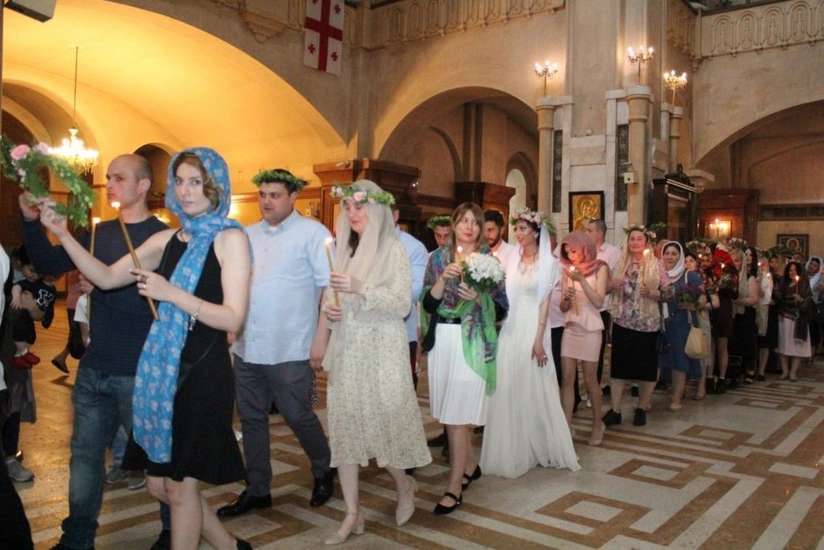 Gürcüstanda kütləvi nikah mərasimi keçirilib