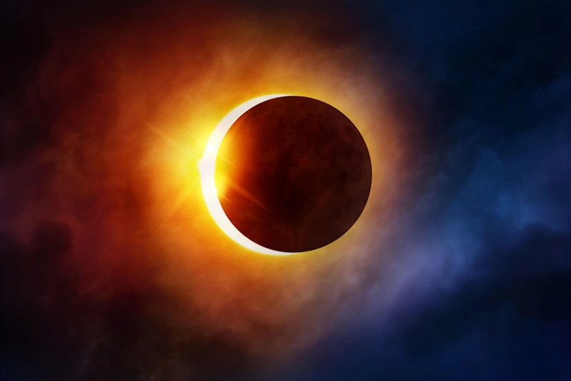 First solar eclipse of year starts