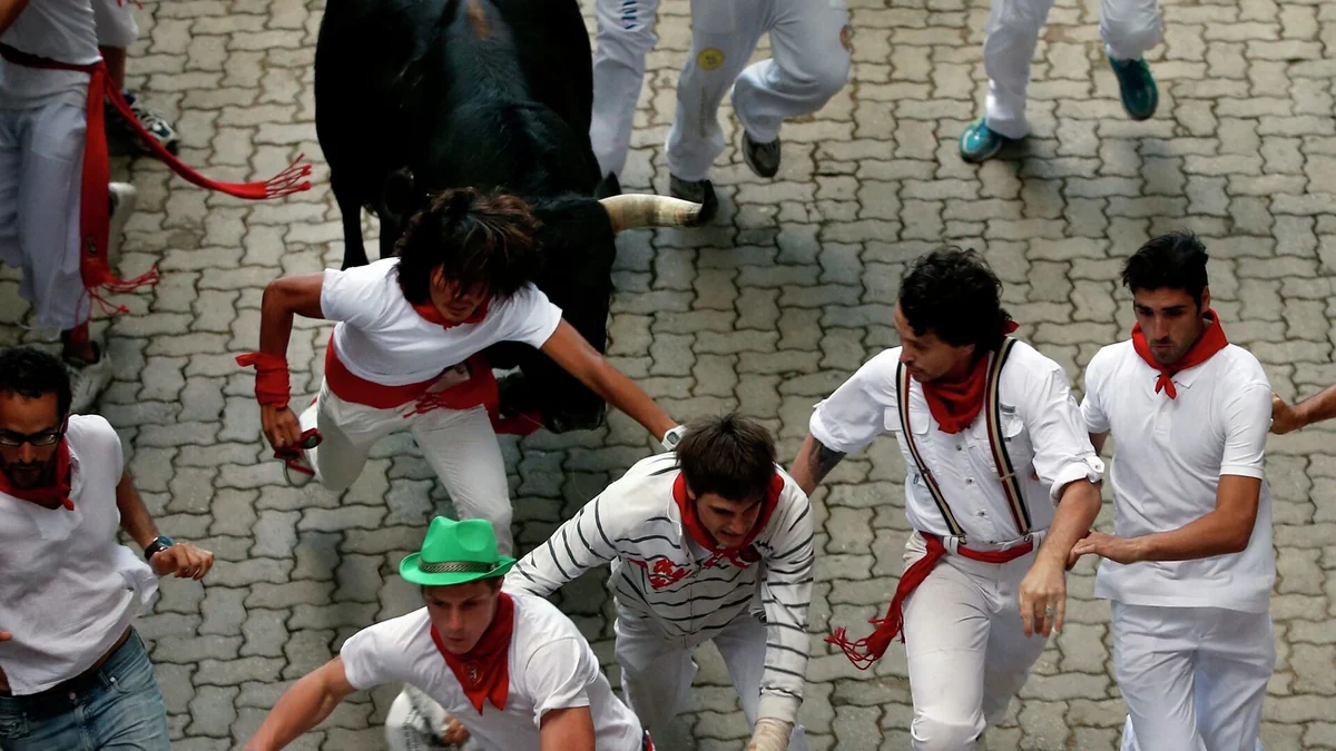 Six injured during controversial bull run in Spain