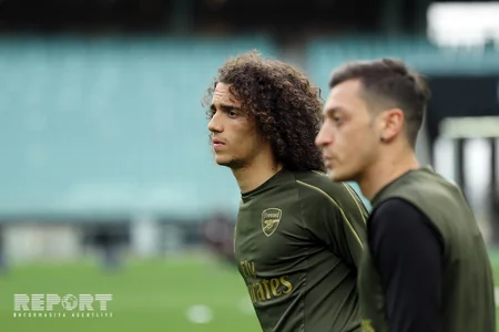 Arsenal UEFA Avropa Liqasının final oyunundan əvvəl Bakı Olimpiya Stadionunda məşqə çıxıb - FOTOREPORTAJ