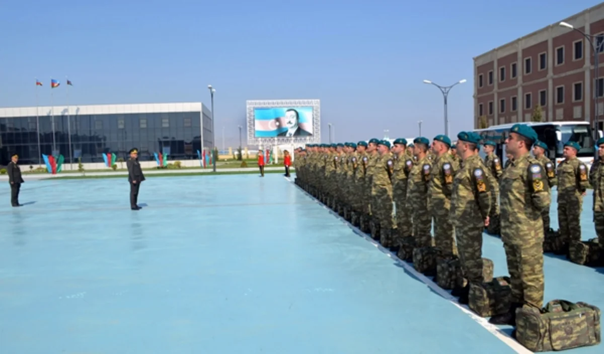 A group of Azerbaijani peacekeepers sent to Afghanistan