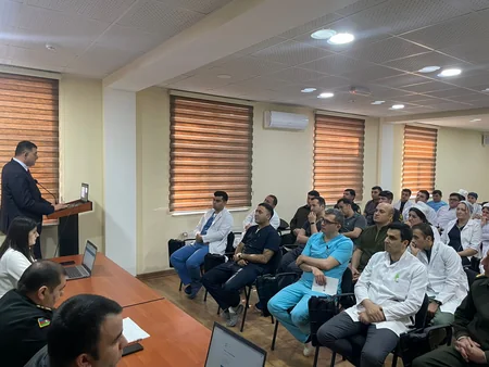 Gəncə Hərbi Hospitalında icbari tibbi sığorta ilə bağlı maarifləndirici tədbir keçirilib