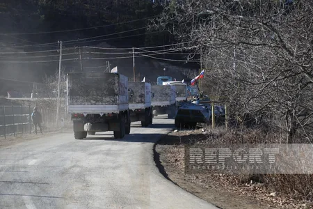 Conditions created on Khankandi-Lachin road for unhindered passage of another four Russian peacekeepers' vehicles - UPDATED