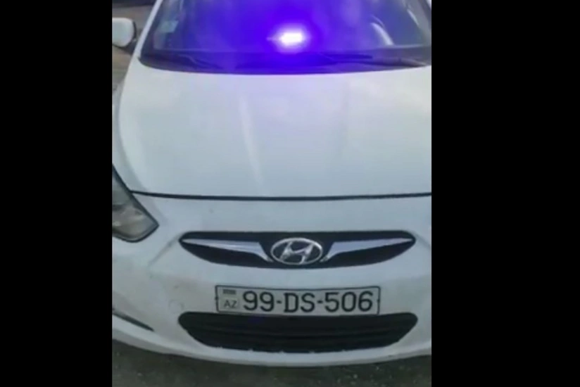 Bakı sakini “rent a car” avtomobilinə sayrışan işıqlar quraşdırıb - VİDEO