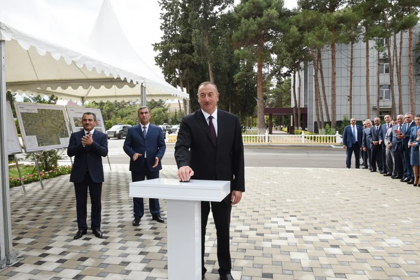President Ilham Aliyev opened new drinking water line in Salyan