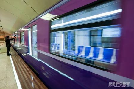 Bakıya yeni gətirilmiş metro qatarının təqdimatı keçirilib - FOTOREPORTAJ