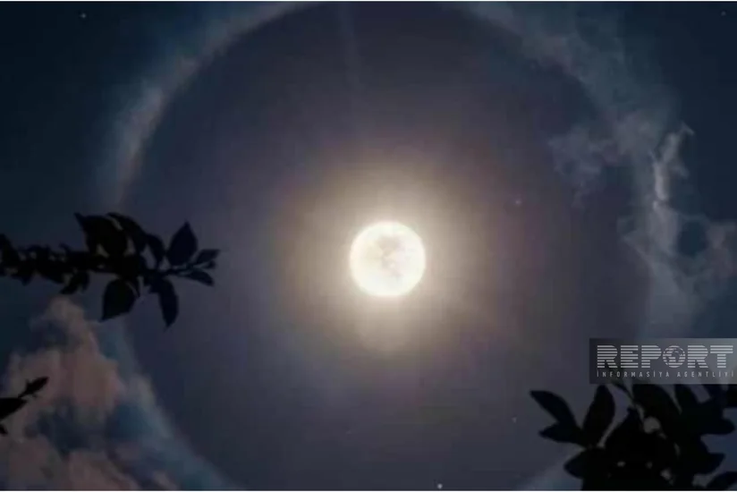 Rəsədxana: “Ayın ətrafında müşahidə olunan nəhəng dairə halo adlı təbiət hadisəsidir”