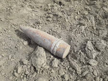 Ağstafada top mərmisi aşkar olunub - FOTO