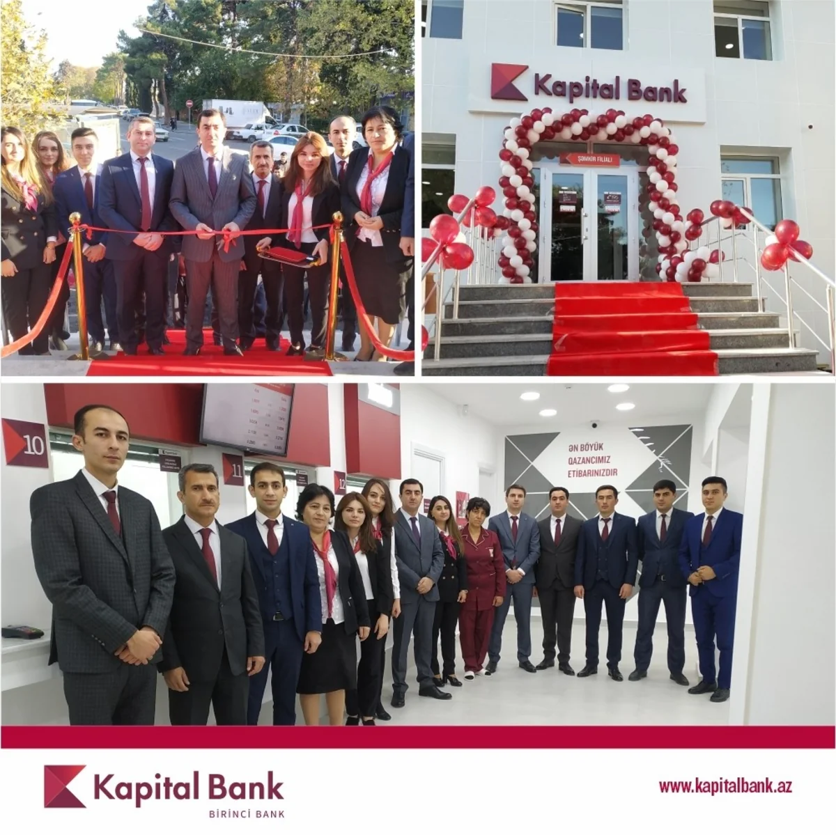 Kapital Bank yenilədiyi Şəmkir filialını istifadəyə verib