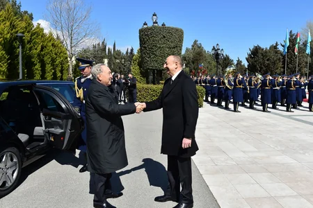 Official welcoming ceremony was held for Kazakh President