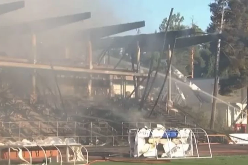 Finlandiya klubuna məxsus stadionda yanğın baş verib
