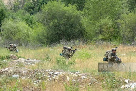 In safe hands: Azerbaijani soldiers guard the heights of Lachin
