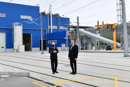 Prezident İlham Əliyev yeni Biləcəri lokomotiv deposunun açılışında iştirak edib