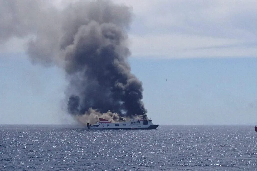 На борту пассажирского  парома в Балтийском море произошел пожар