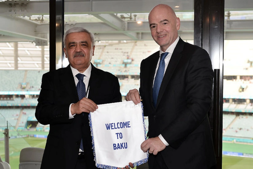 Rovnag Abdullayev meets with FIFA President