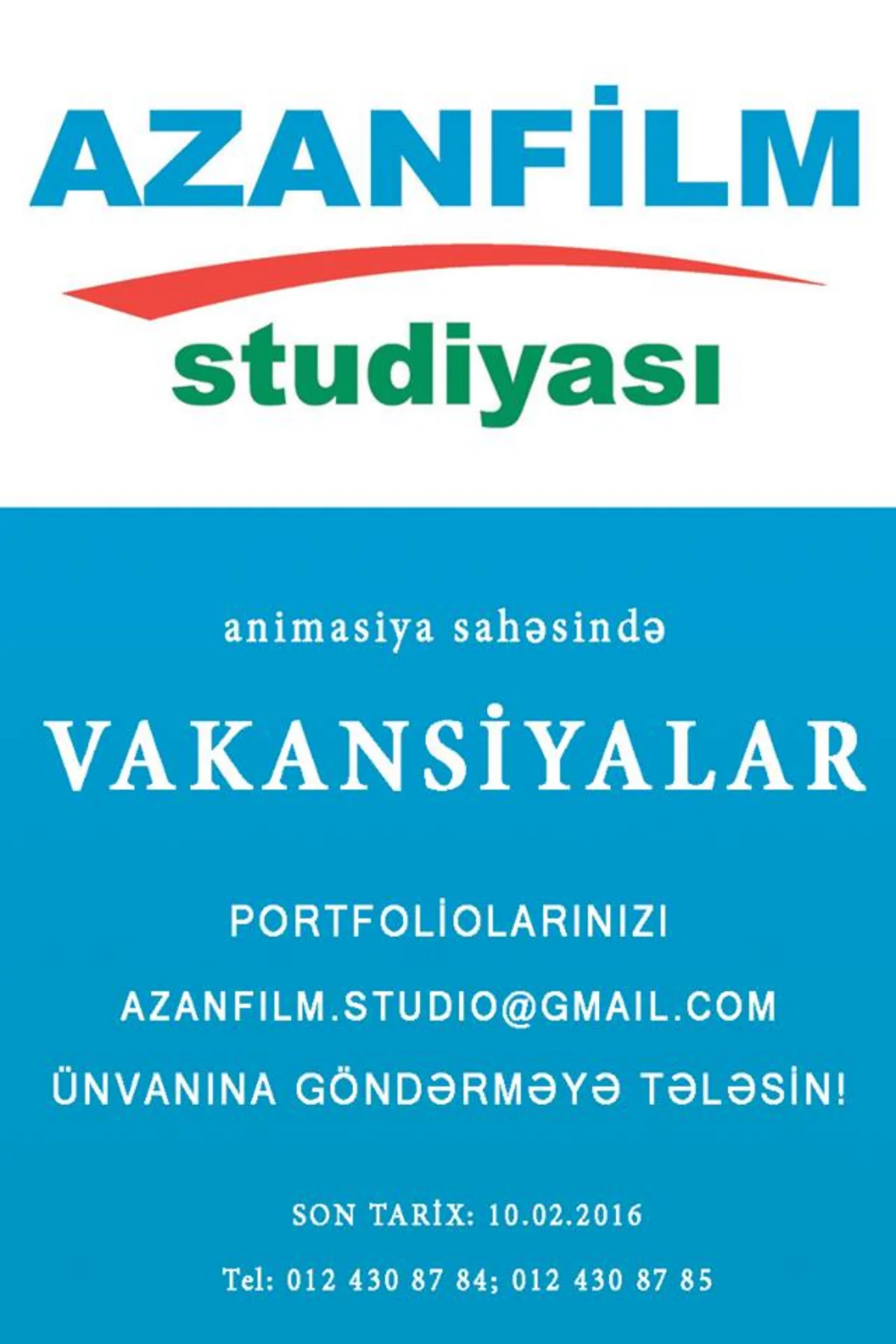 Azanfilm vakansiya elan edib