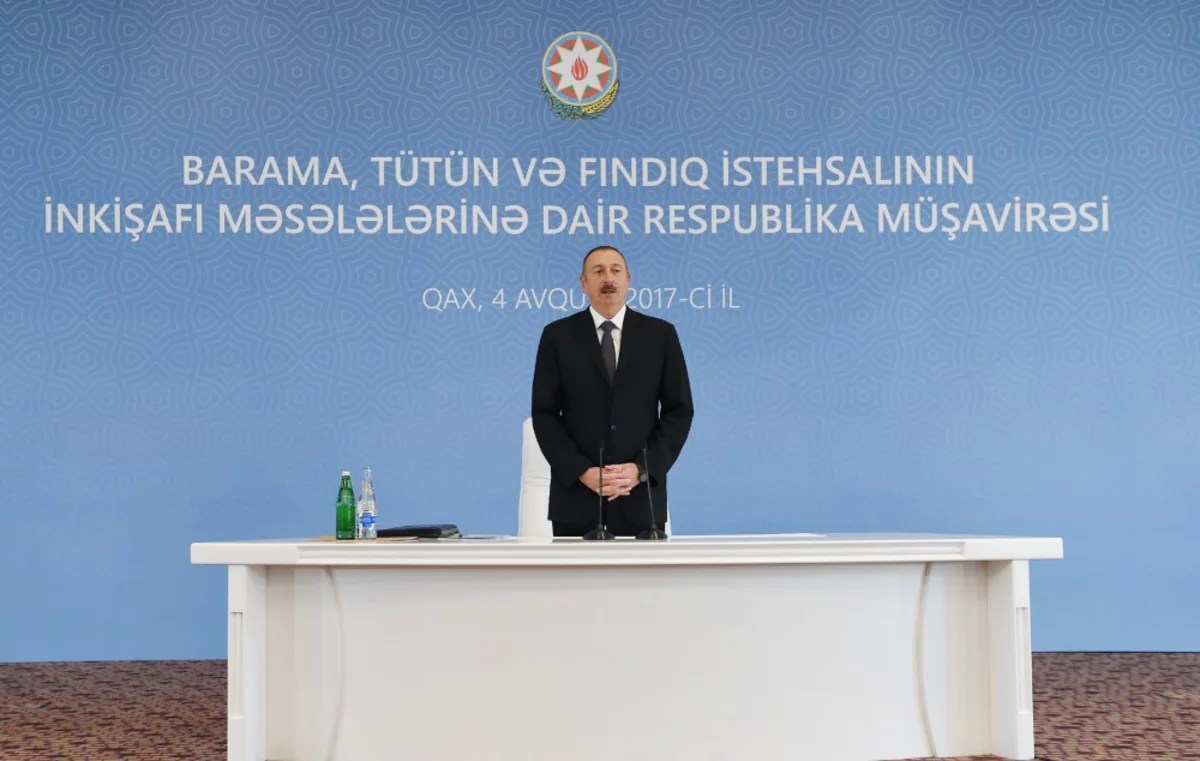 President chairs republican conference on development of sericulture, tobacco and hazelnut production in Gakh - UPDATED