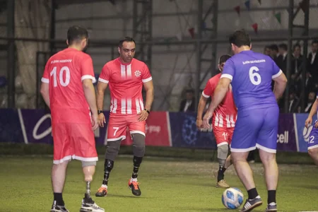 Vətən müharibəsi veteranlarının iştirakı ilə futbol yarışı keçirilib