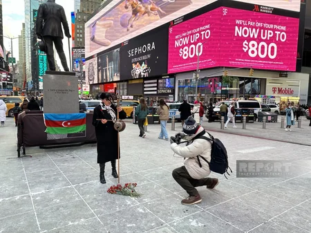 Nyu-Yorkun məşhur “Times Square” meydanında 20 Yanvar şəhidləri anılıb