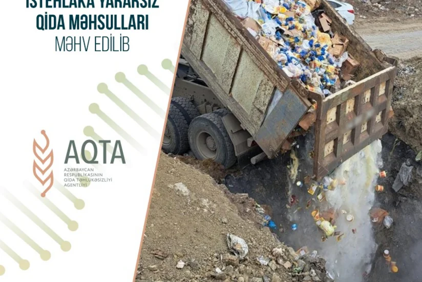 İstehlaka yararsız qida məhsulları məhv edilib
