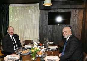 Prezident İlham Əliyevlə Albaniyanın Baş nazirinin işçi nahar əsnasında görüşü olub