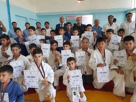 Goranboyda Azərbaycan polisinin 100 illiyinə həsr olunan cüdo üzrə yarış keçirilib - FOTO