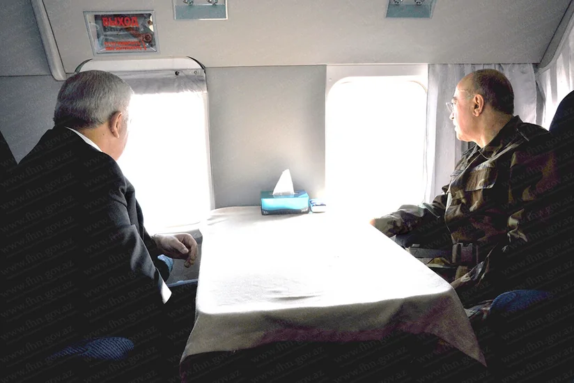 FHN və SOCAR rəhbərləri qəza baş verən ərazidə operativ müzakirə keçirirlər