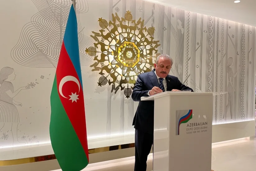 Mustafa Şentop “Dubay Ekspo 2020” sərgisində Azərbaycan pavilyonunu ziyarət edib