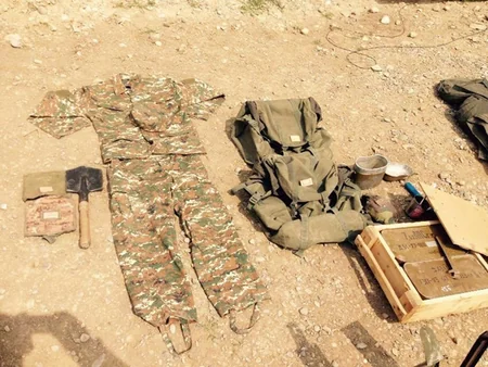 Erməni silahlı bölmələrinin döyüş meydanında atıb qaçdığı döyüş vasitələri ələ keçirilib - FOTO