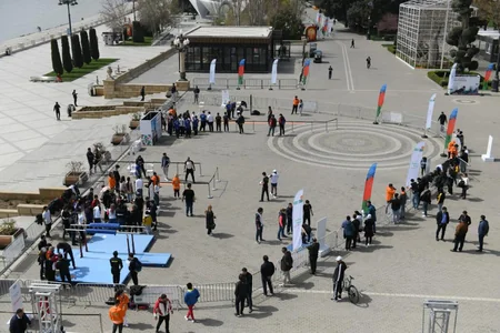 Bakı Bulvarında Beynəlxalq İdman Günü münasibətilə tədbir keçirilir