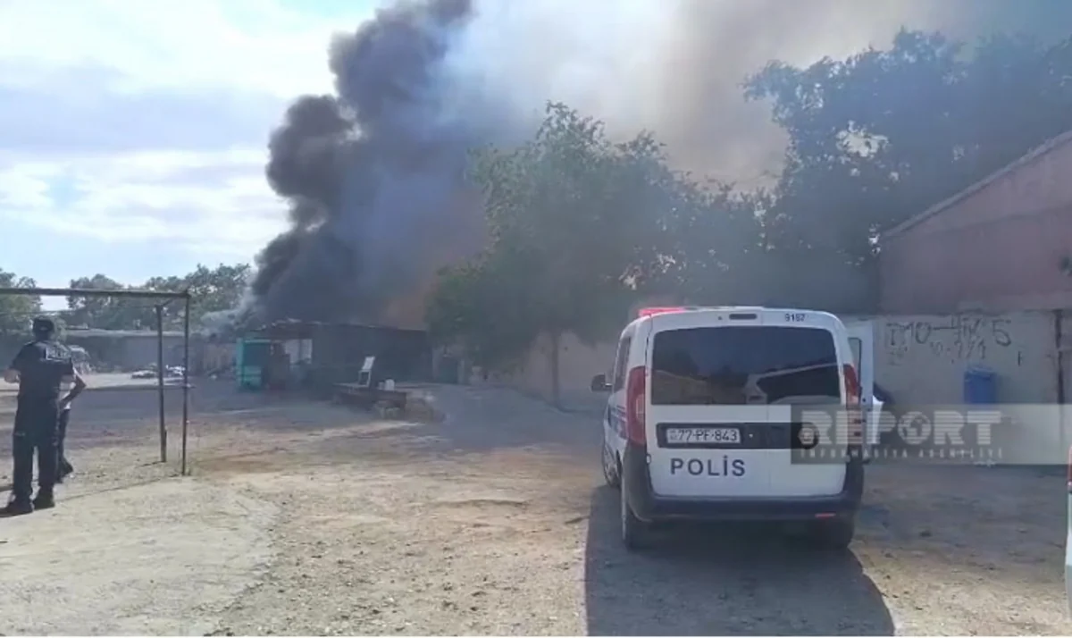 Sumqayıtda müəssisə ərazisində baş verən yanğın söndürülüb - YENİLƏNİB