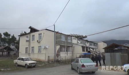 Oğuzda külək bir sıra fəsadlar törədib