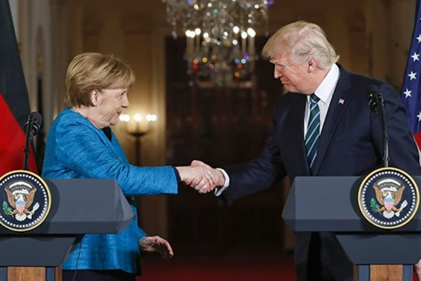 Donald Trampın Angela Merkellə görüşünə jurnalistlər buraxılmayıb